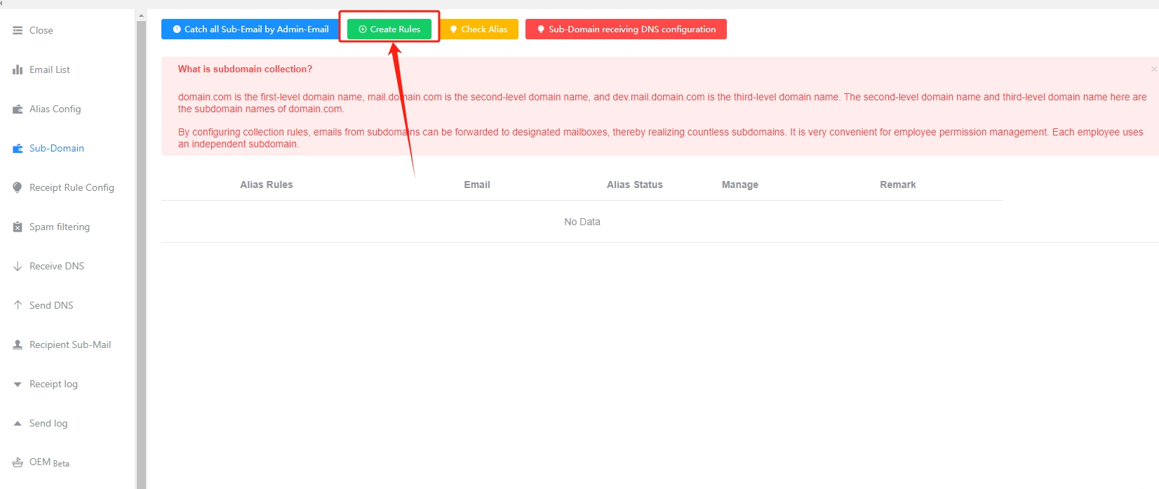 Configuración de reglas de recopilación