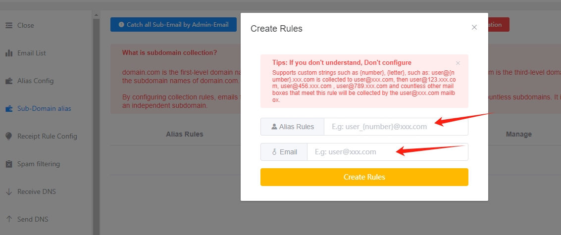 Configuración de reglas de recopilación