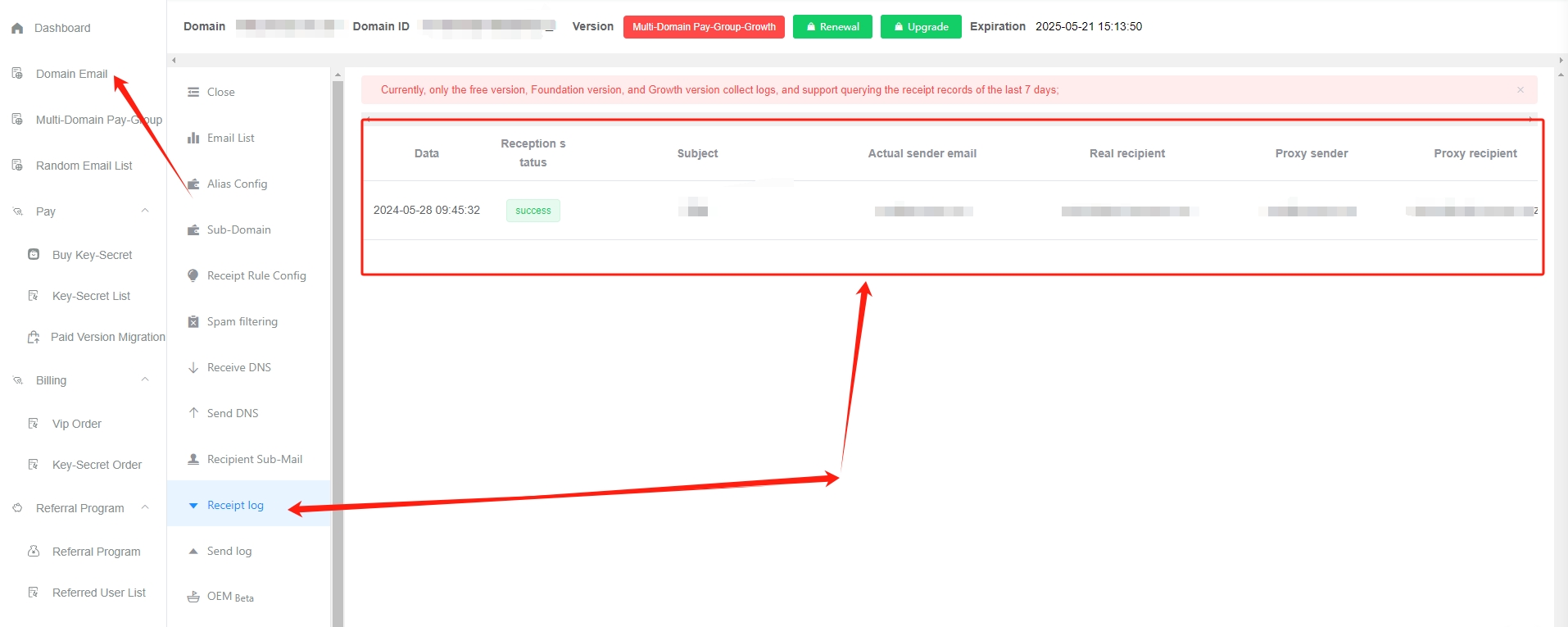 Configuración de notificación por correo electrónico